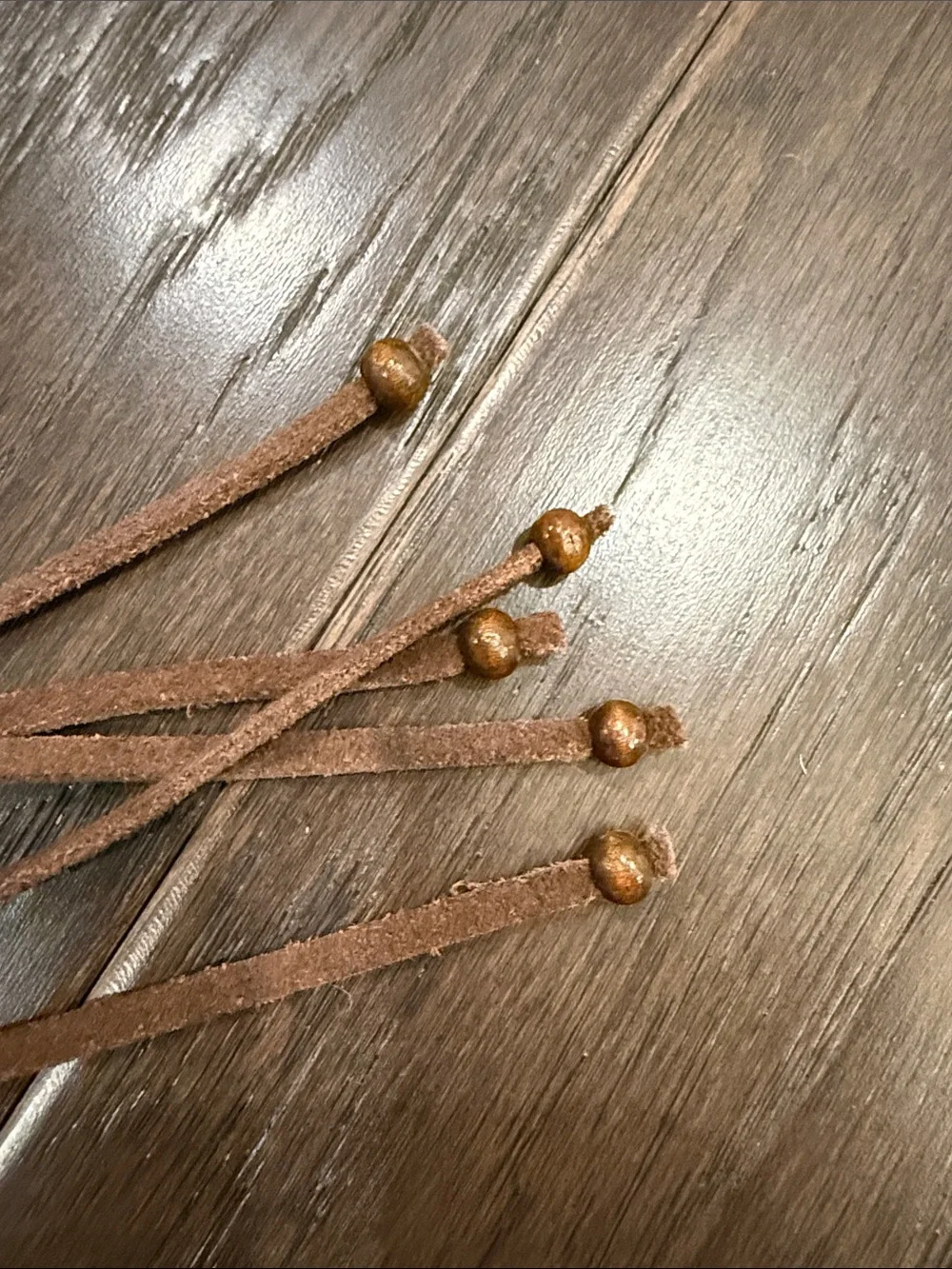 Vintage Boho Brown Genuine Leather Woven Cinch Belt with Suede Tassel Ties